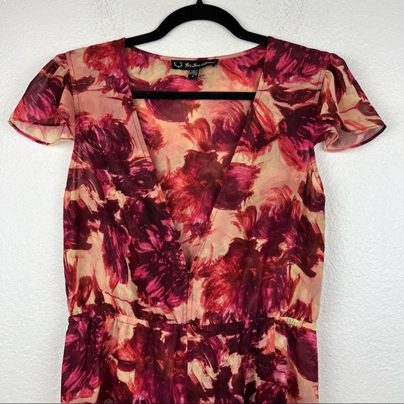 FOR LOVE AND LEMONS Sweet Jane Cropped Jumpsuit with Deep V Neckline, Red, Small - Picture 4 of 10